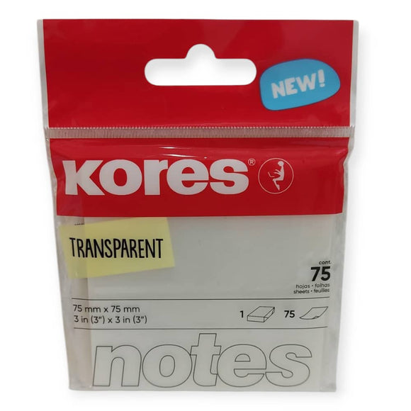 NOTAS 654 TRANSPARENTE 7.5*7.5 CM