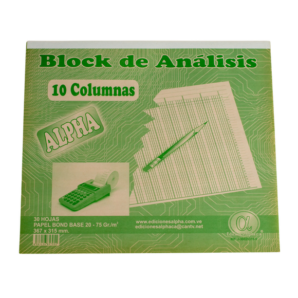 BLOCK DE ANALISIS 10 COLUMNAS