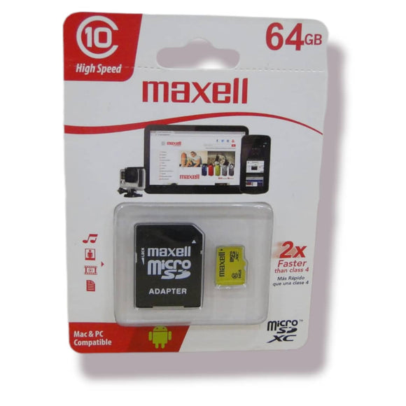 TARJETA MEMORIA MICRO SD 64 GB MAXELL